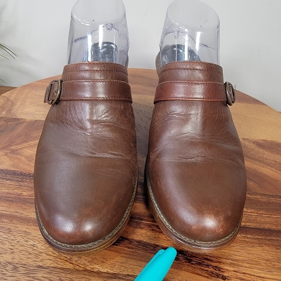 Dansko Brown Leather Mules Clogs Heels Size 40 - Picture 5 of 17